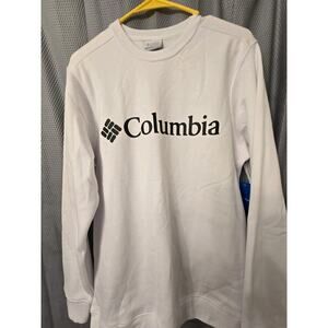 Columbia Trek White Long Sleeve Sweatshirt Men's Large Logo
